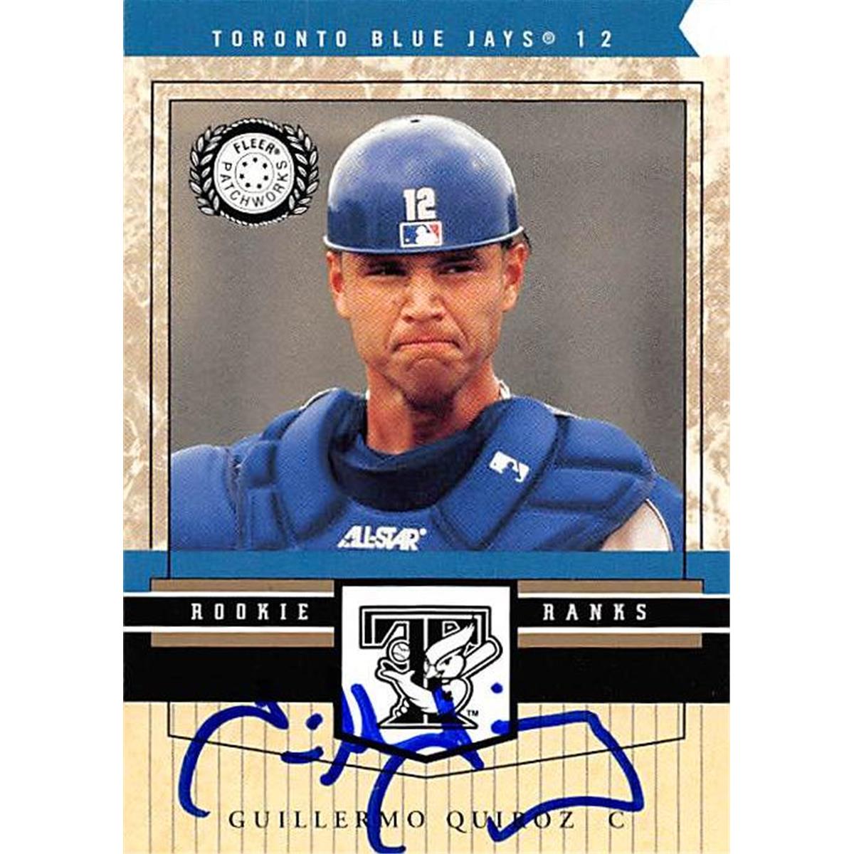 343834 Guilermo Quiroz Autographed Baseball Card - Toronto Blue Jays, FT 2003 Fleer Rookie Ranks No. 104