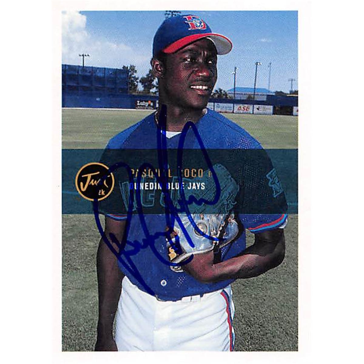 343837 Pasqual Coco Autographed Baseball Card - Toronto Blue Jays, FT 2000 Just Minors No. 22 Rookie