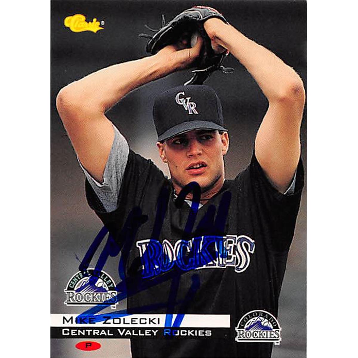 343891 Mike Zolecki Autographed Baseball Card - Colorado Rockies, FT 1994 Classic No. 30 Rookie
