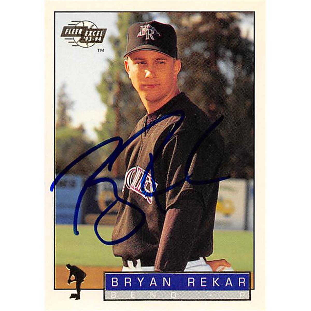 343901 Bryan Rekar Autographed Baseball Card - Colorado Rockies, FT 1994 Fleer Excel No. 187