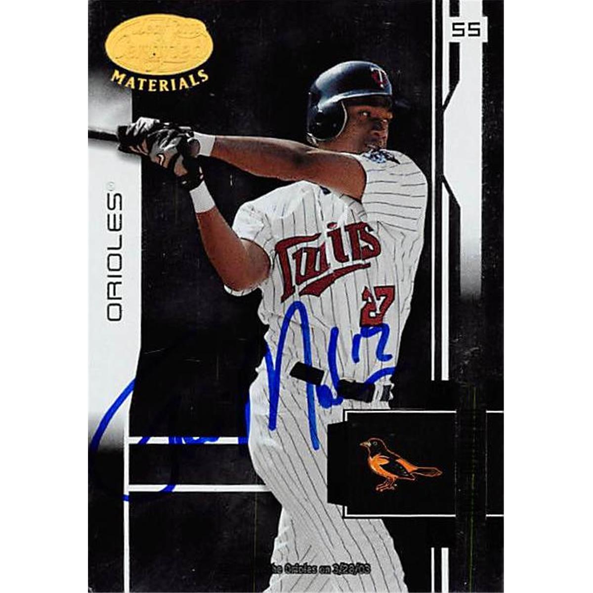 343940 Jose Morban Autographed Baseball Card - Baltimore Orioles, FT 2003 Leaf Materials No. 102