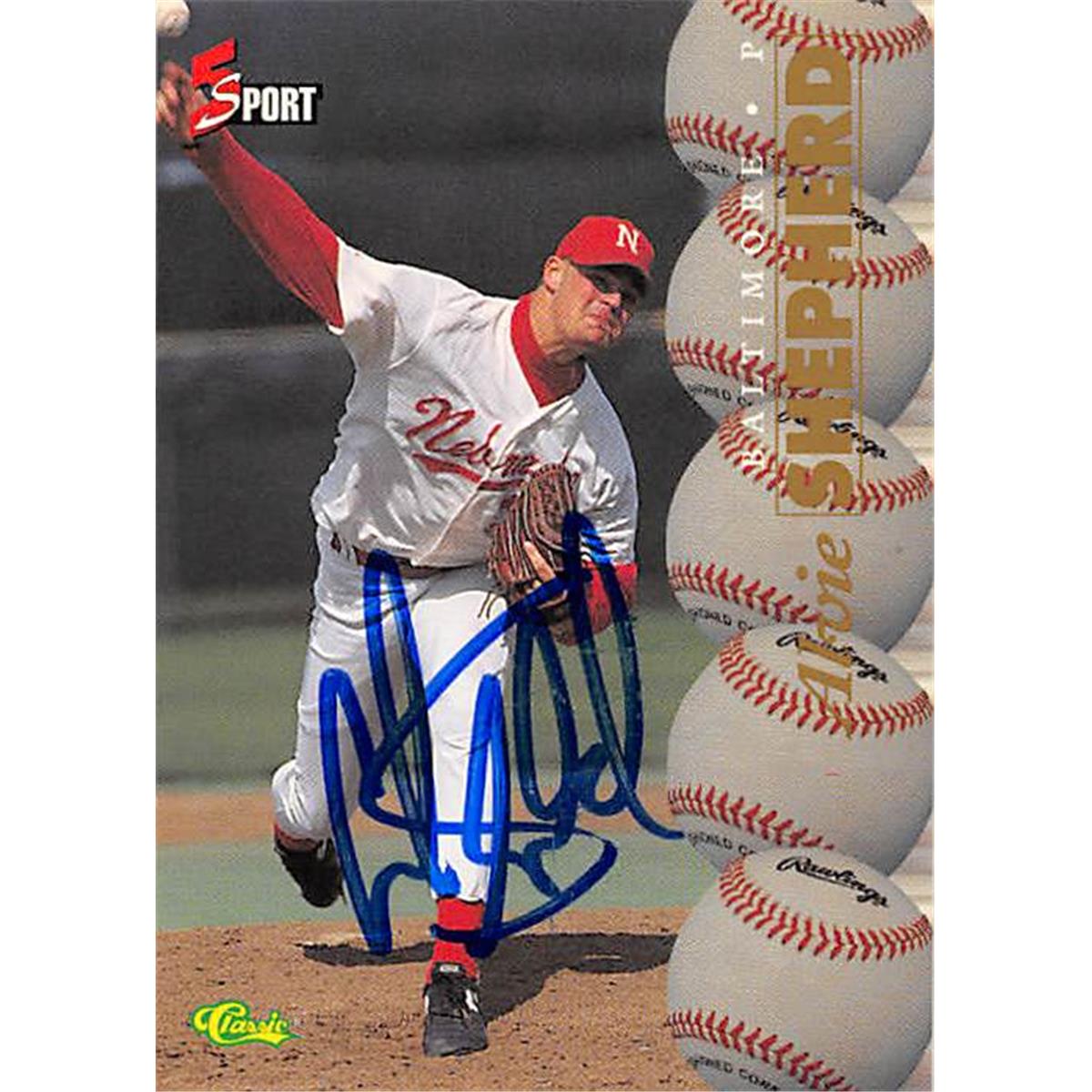 343941 Alvie Shepherd Autographed Baseball Card - Baltimore Orioles, FT 1996 Classic 5 Sport No. 100