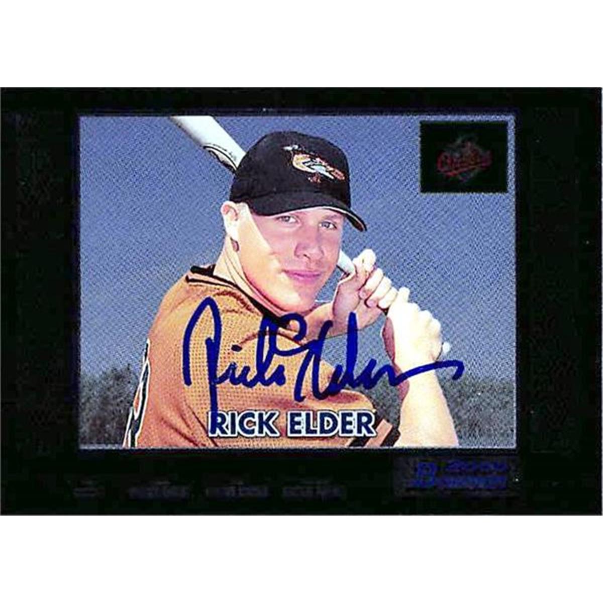 343943 Rick Elder Autographed Baseball Card - Baltimore Orioles, FT 2000 Bowman Chrome No. 254