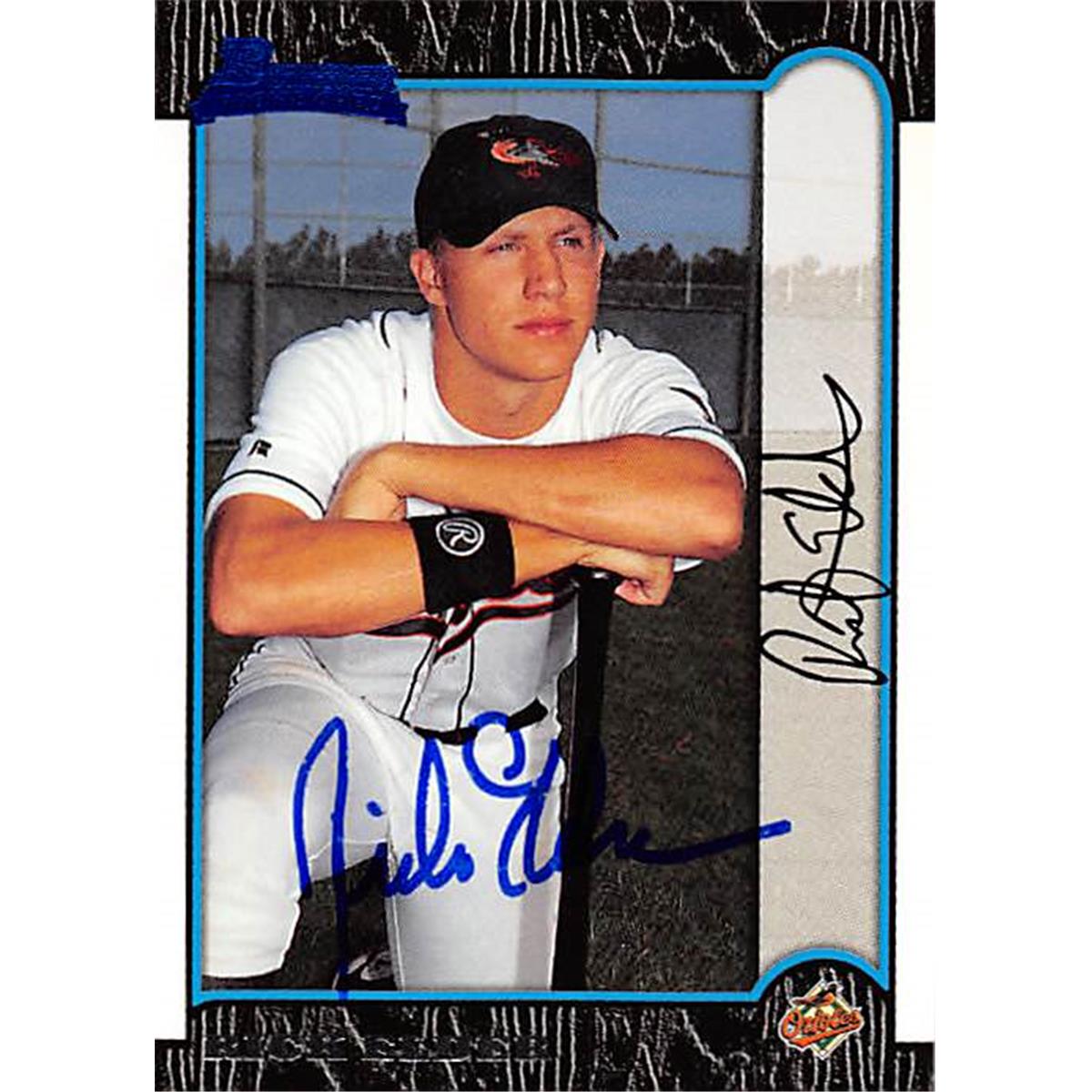 343944 Rick Elder Autographed Baseball Card - Baltimore Orioles, FT 1999 Bowman Rookie No. 102