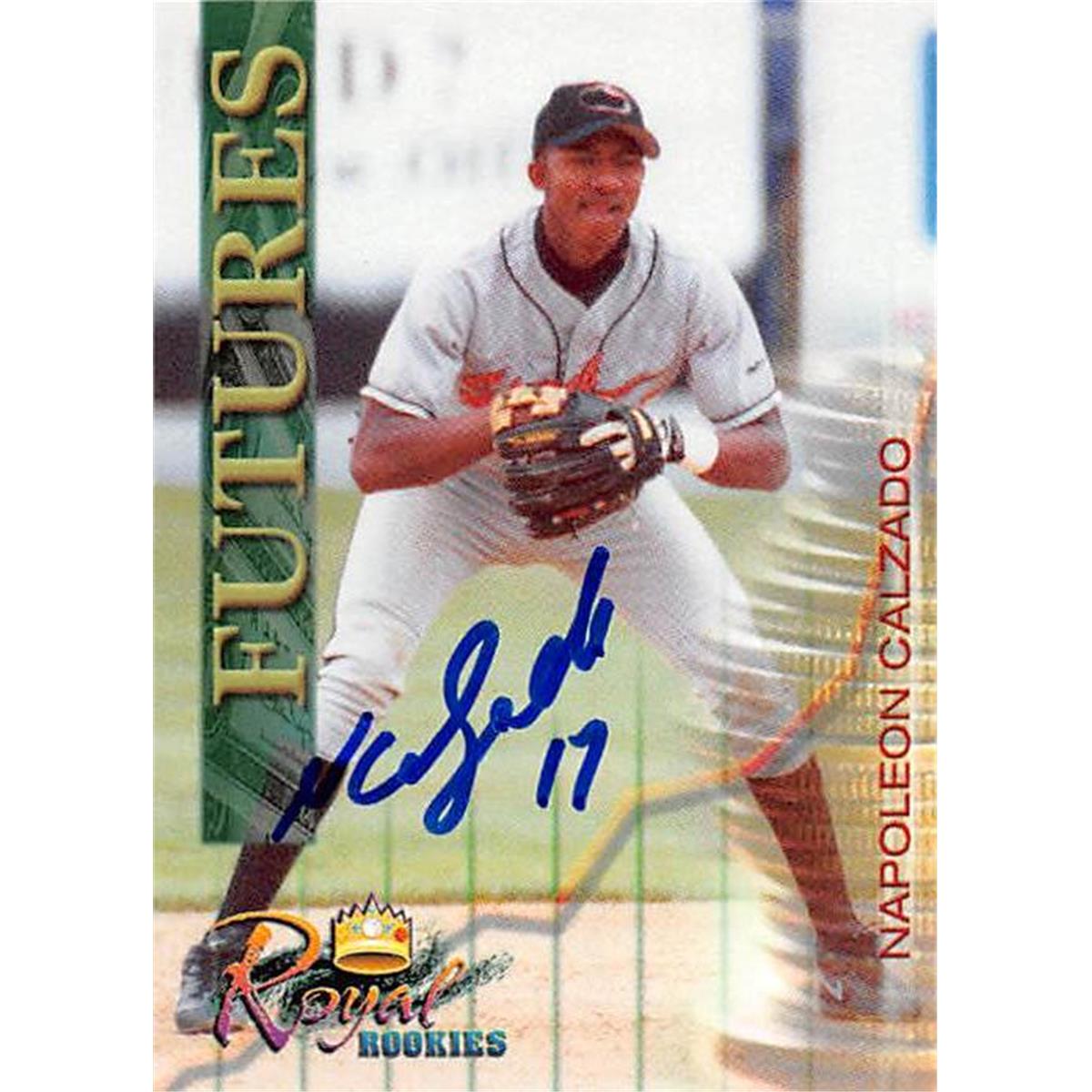 343987 Napolean Calzado Autographed Baseball Card - Baltimore Orioles, FT 2000 Royal Rookies No. 33 -  Autograph Warehouse