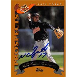 343989 Napolean Calzado Autographed Baseball Card - Baltimore Orioles, FT 2002 Topps Prospects No. 321 Rookie -  Autograph Warehouse
