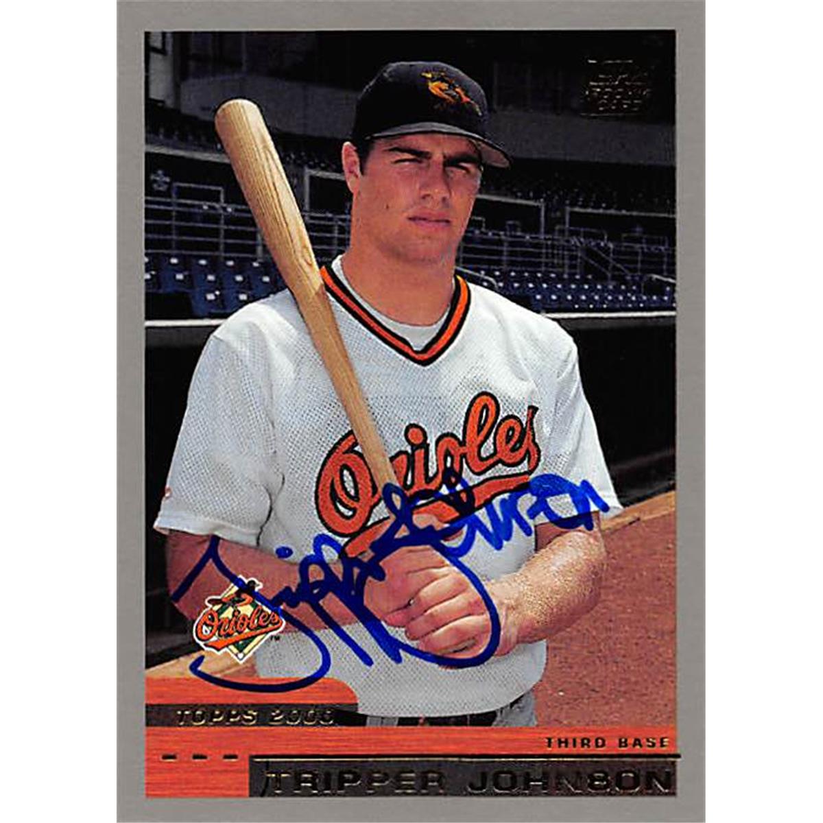 343992 Tripper Johnson Autographed Baseball Card - Baltimore Orioles, FT 2000 Topps Rookie No. T90