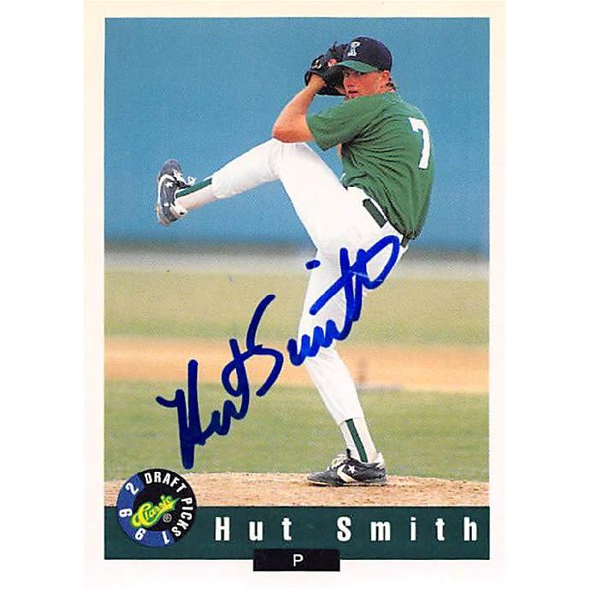 344008 Hut Smith Autographed Baseball Card - Baltimore Orioles, FT 1992 Classic Draft Picks No. 75 Rookie