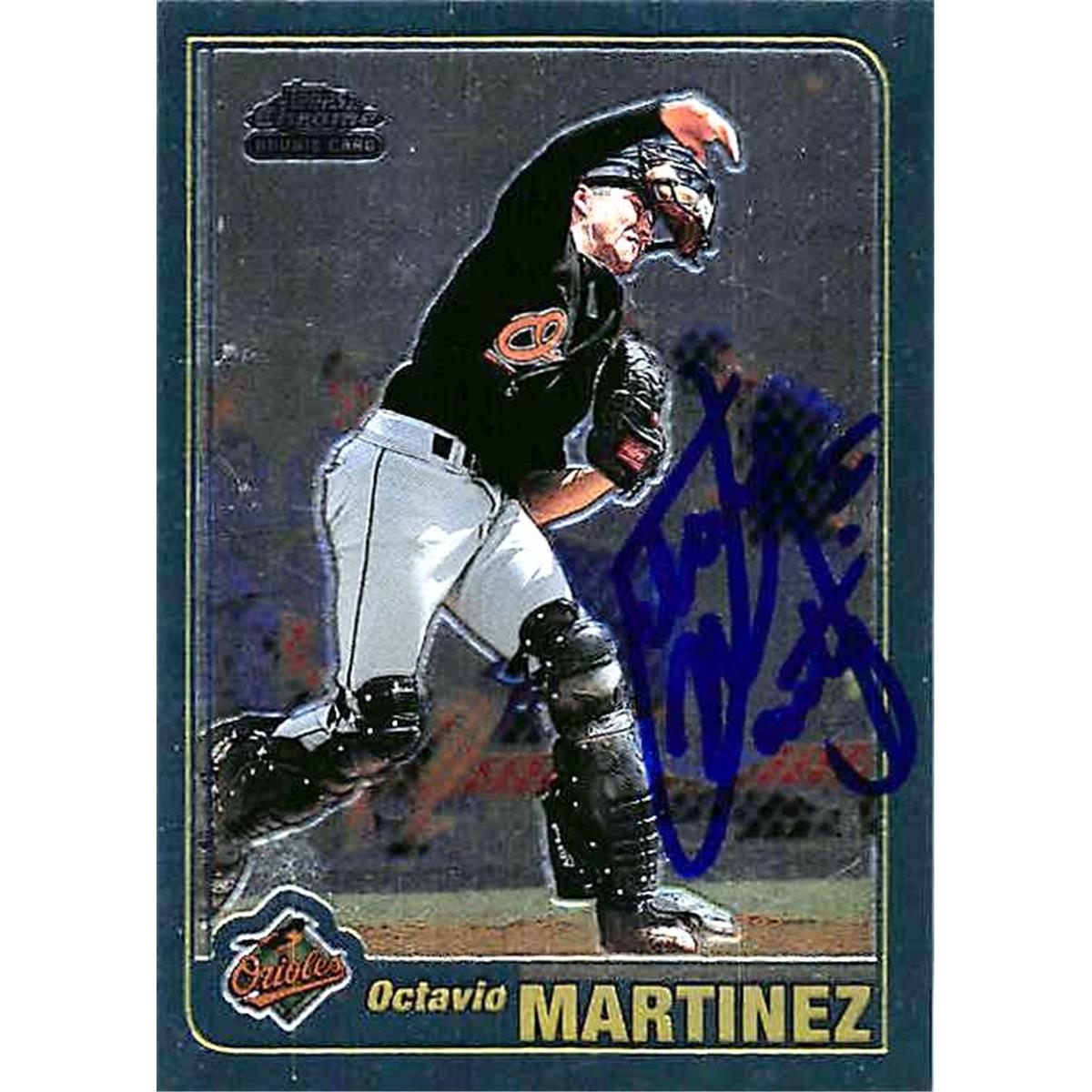 344010 Octavio Martinez Autographed Baseball Card - Baltimore Orioles, FT 2001 Topps Chrome Rookie No. T230