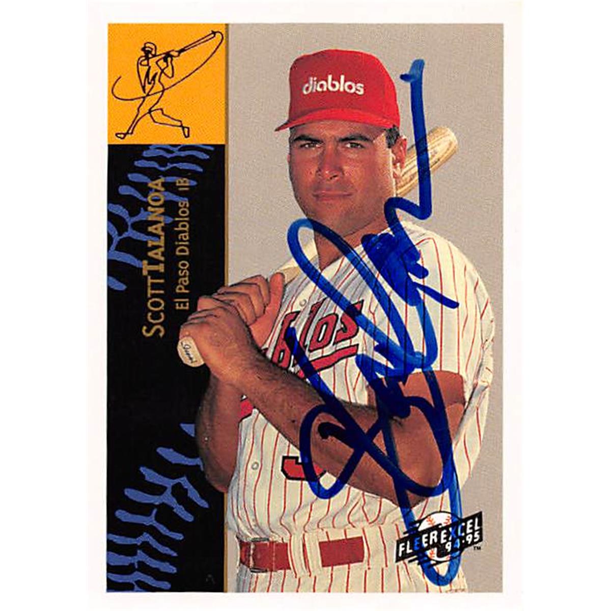344054 Scott Talanoa Autographed Baseball Card - Milwaukee Brewers, FT 1995 Fleer Excel No. 75