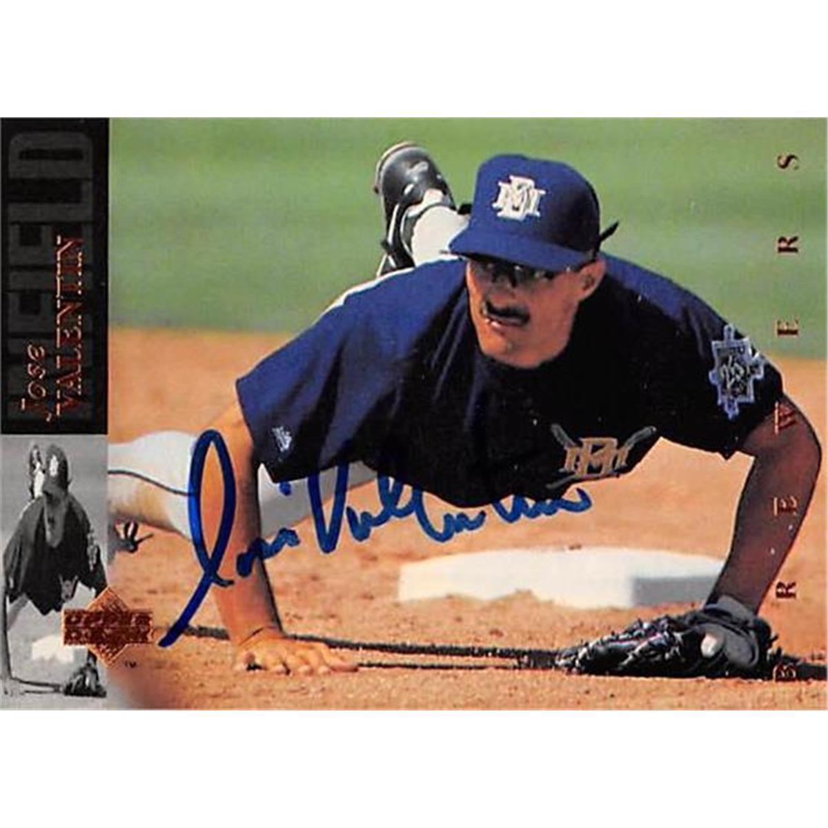 344058 Jose Valentin Autographed Baseball Card - Milwaukee Brewers, FT 1994 Upper Deck No. 303