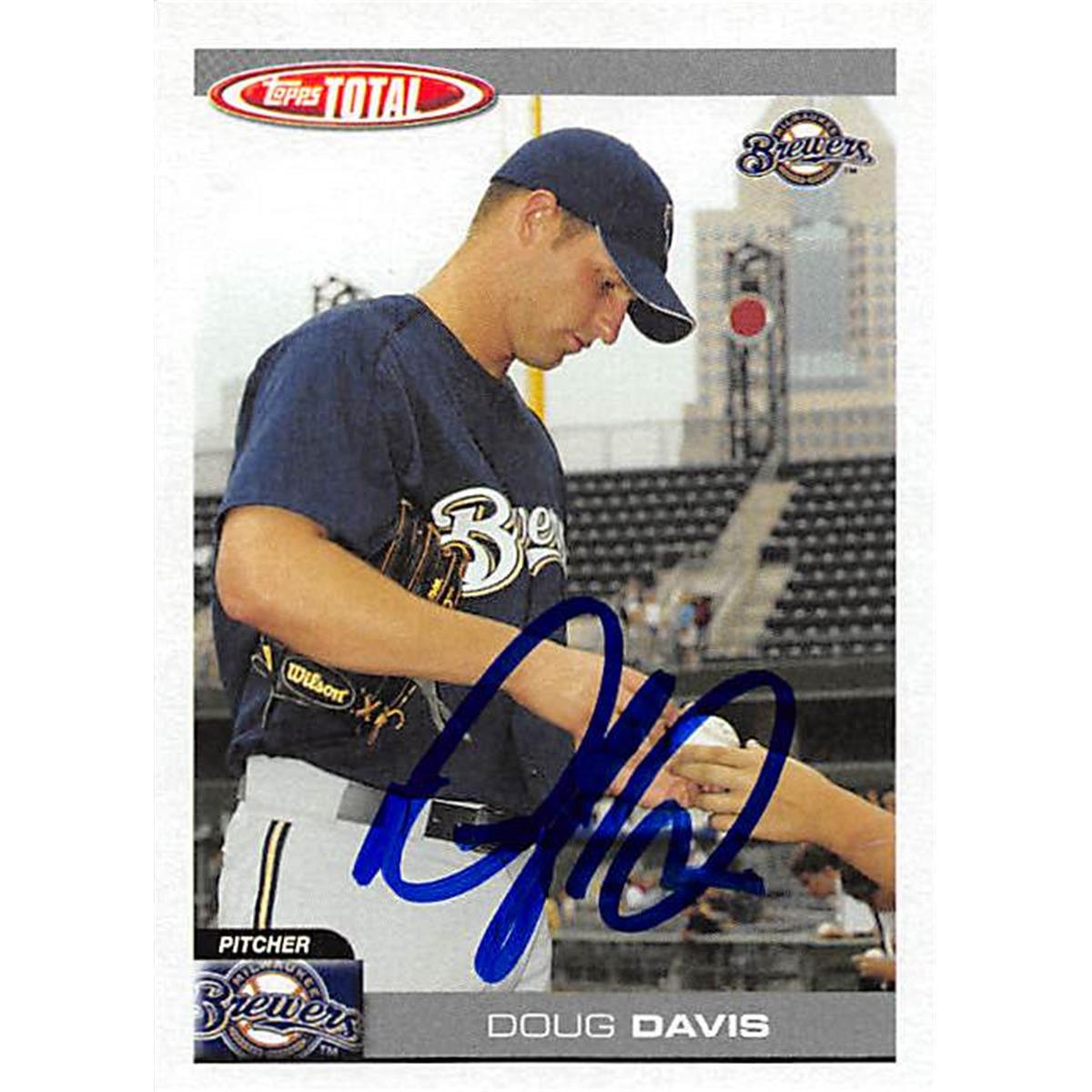 344083 Doug Davis Autographed Baseball Card - San Diego Padres, FT 2004 Topps Total No. 301