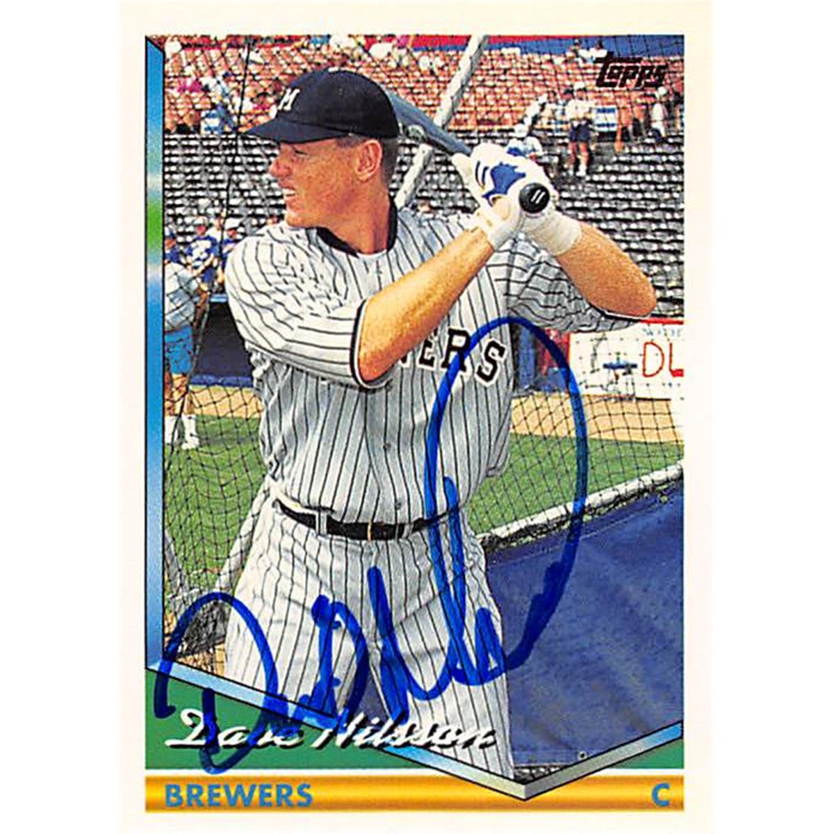 344085 Dave Nilsson Autographed Baseball Card - San Diego Padres, FT 1994 Topps No. 548