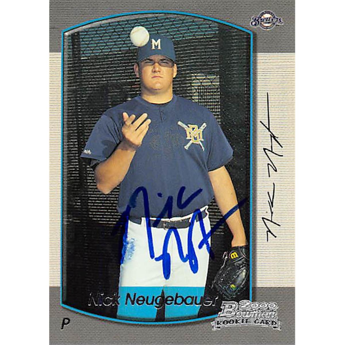 344087 Nick Neugebauer Autographed Baseball Card - San Diego Padres, FT 2000 Bowman Rookie No. 329