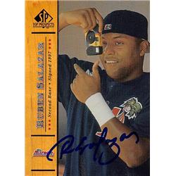344111 Ruben Salazar Autographed Baseball Card - Minnesota Twins, FT 2000 Upper Deck Top Prospects No. 39 Rookie