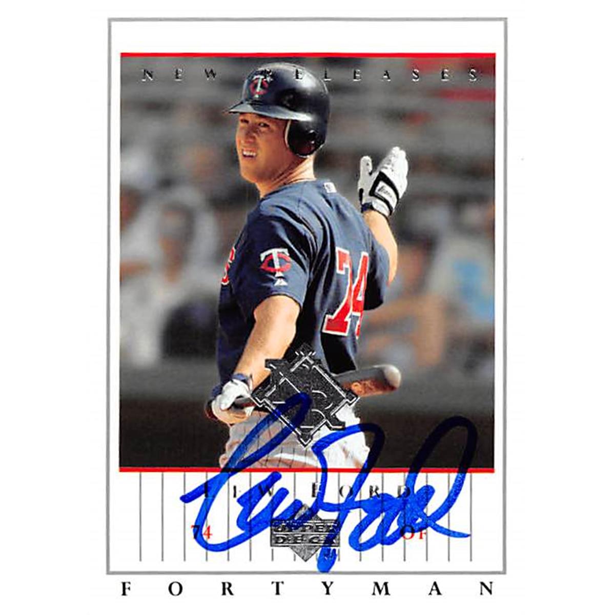 344138 Lew Ford Autographed Baseball Card - Minnesota Twins, FT 2003 Upper Deck Fortyman No. 887