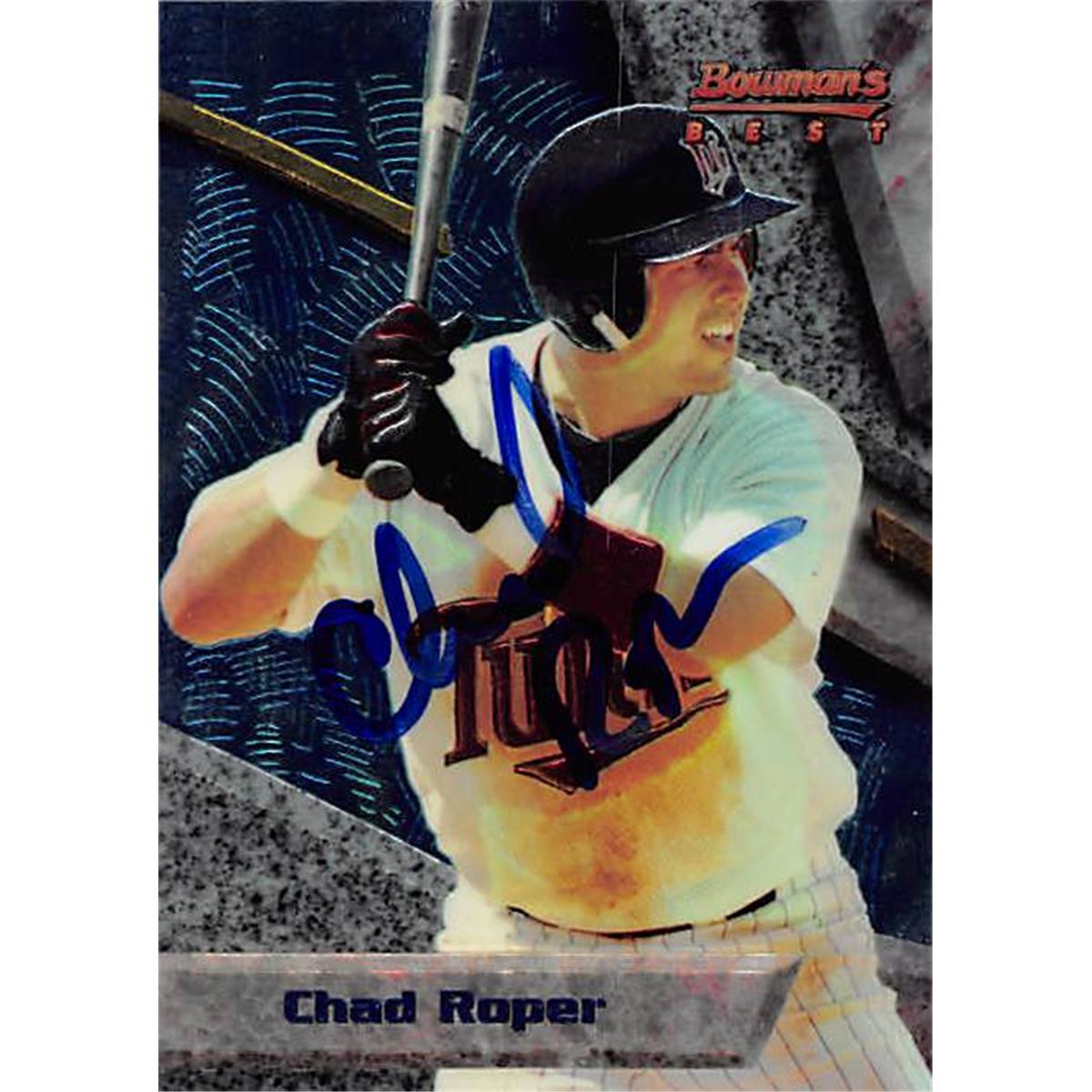 344139 Chad Roper Autographed Baseball Card - Minnesota Twins, FT 1994 Bowmans Best No. 53 Rookie