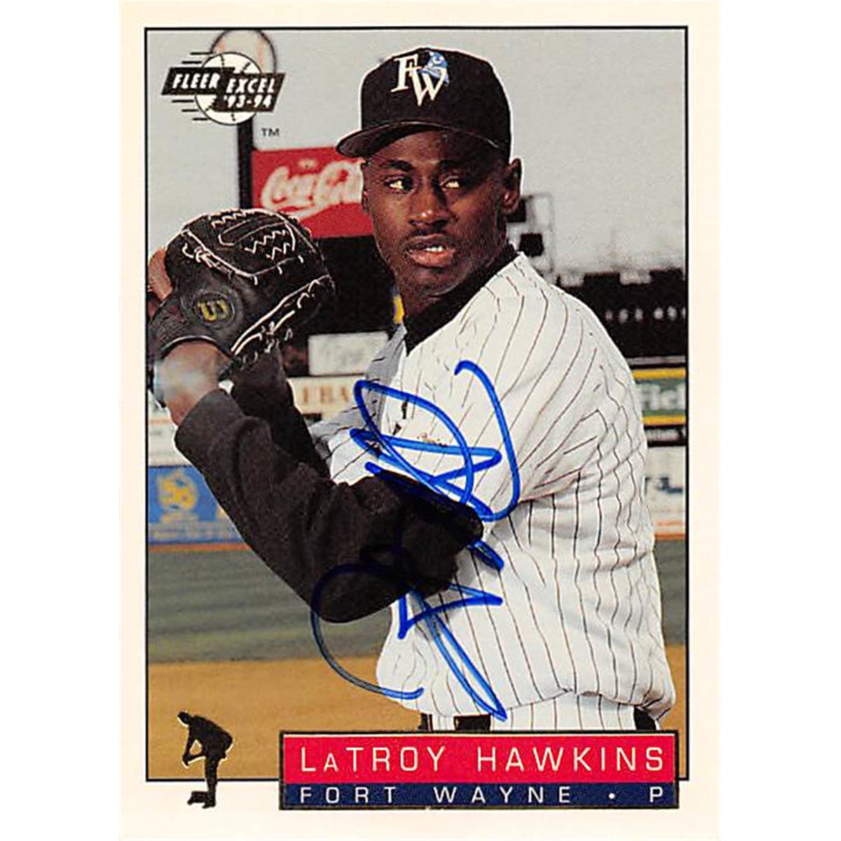 344146 LaTroy Hawkins Autographed Baseball Card - Minnesota Twins, FT 1994 Fleer Excel No. 95