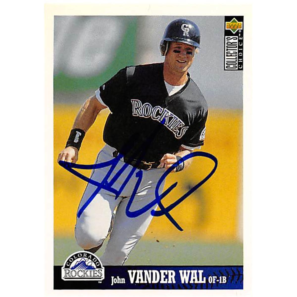 291668 John Vander Wal Autographed Baseball Card - Colorado Rockies, FT 1997 Upper Deck No. 102