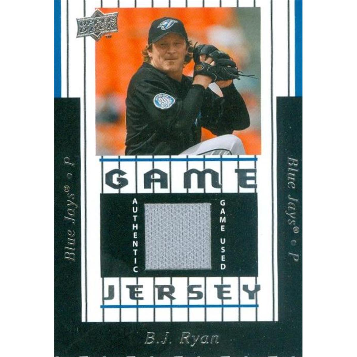 343544 B.J. Ryan Player Worn Jersey Patch Baseball Card - Toronto Blue Jays 2008 Upper Deck No. 97-BR