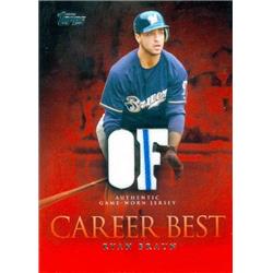 343549 Ryan Braun Player Worn Jersey Patch Baseball Card - Milwaukee Brewers 2009 Topps Career Best No. CBR-RB
