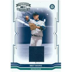 343567 Bret Boone Player Worn Jersey Patch Baseball Card - Seattle Mariners 2005 Donruss Throwback Threads No. 141 LE 202 & 250