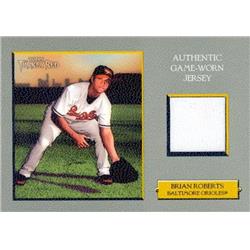 343570 Brian Roberts Player Worn Jersey Patch Baseball Card - Baltimore Orioles 2006 Topps Turkey Red No. TRR-BR
