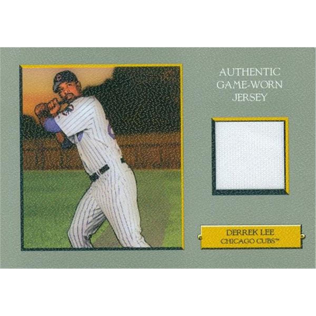 343576 Derrek Lee Player Worn Jersey Patch Baseball Card - Chicago Cubs 2006 Topps Turkey Red No. TRR-DL