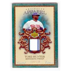 343636 Torii Hunter Player Worn Jersey Patch Baseball Card - Minnesota Twins 67 2007 Upper Deck No. MLBHU Apparel Artifacts Limited 114 of 130