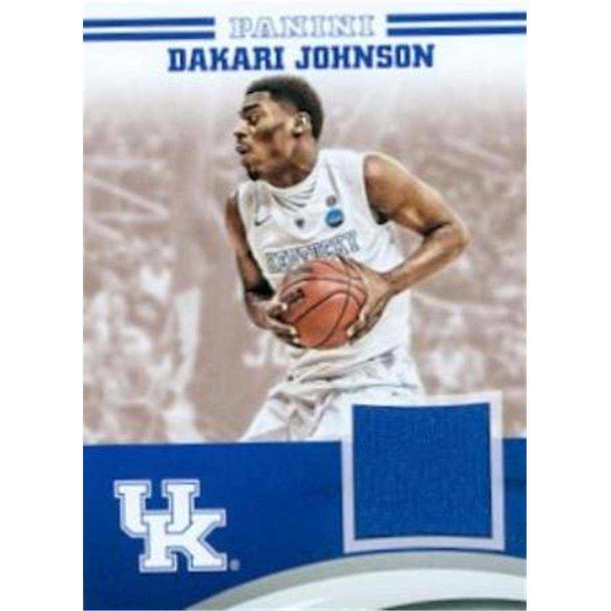 Dakari Johnson Player Worn Jersey Patch Basketball Card - Kentucky Wildcats 2016 Panini Team Collection No. DJ-UK