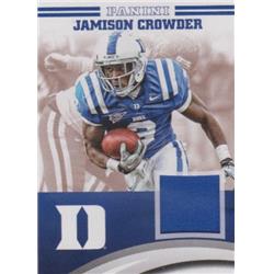 Jamison Crowder Player Worn Jersey Patch Football Card - Duke Blue Devils 2015 Panini Team Collection No. JC-DU