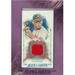 343709 Julio Teheran Player Worn Jersey Patch Baseball Card - Atlanta Braves 2015 Topps Allen & Ginters No. FMR-JT