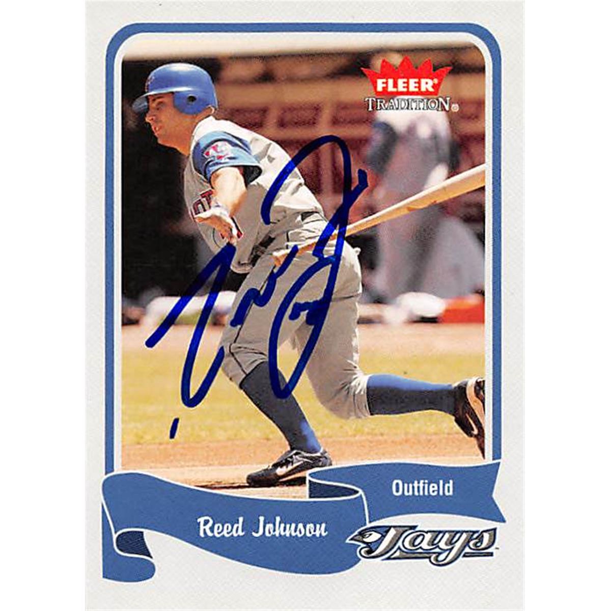 343733 Reed Johnson Autographed Baseball Card - Toronto Blue Jays 2004 Fleer Tradition No. 329