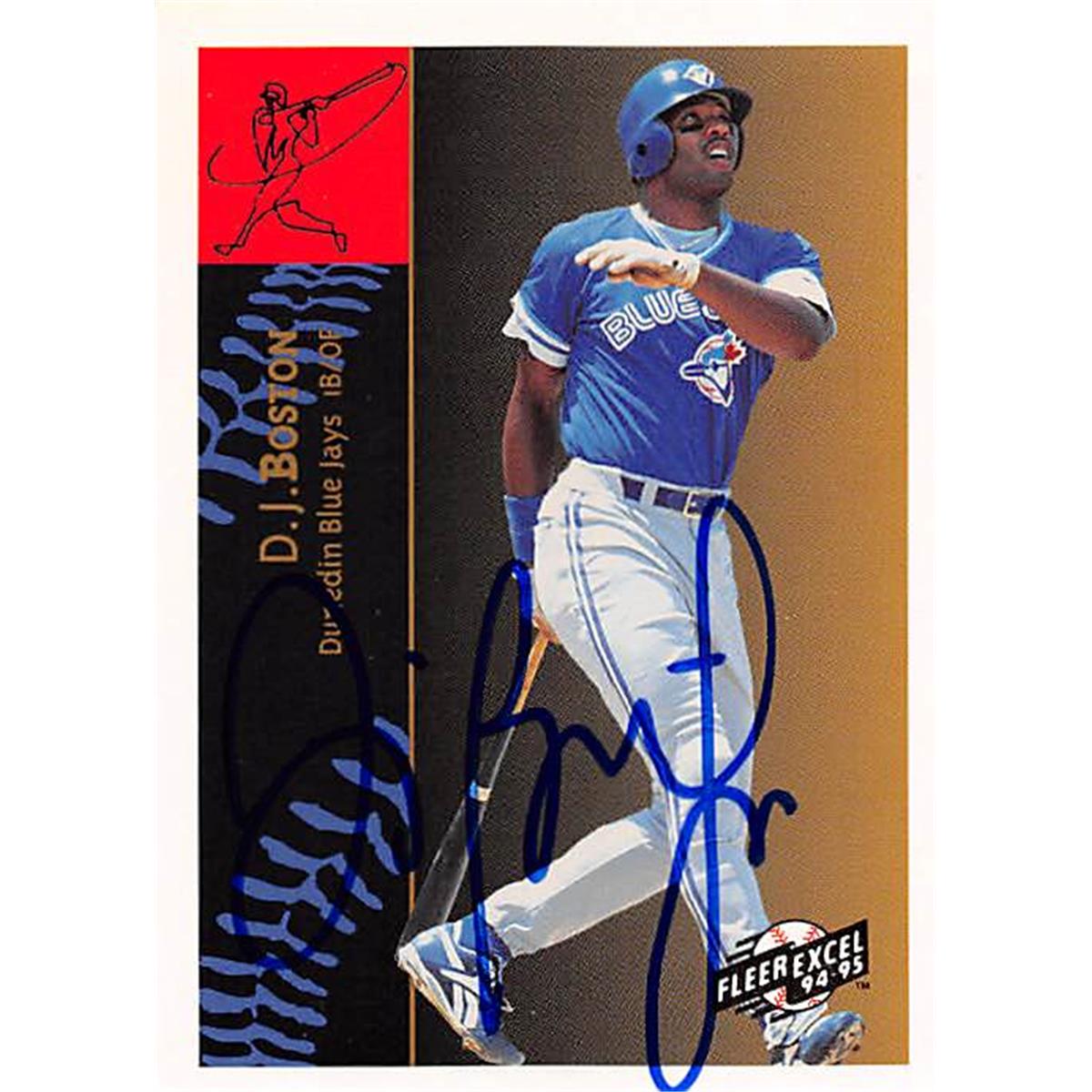 343734 D.J. Boston Autographed Baseball Card - Toronto Blue Jays, FT 1994 Fleer Excel No. 134