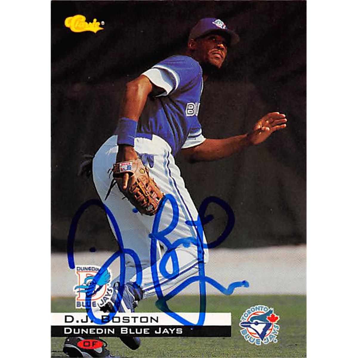 343739 D.J. Boston Autographed Baseball Card - Toronto Blue Jays, FT 1994 Classic No. 9 Rookie