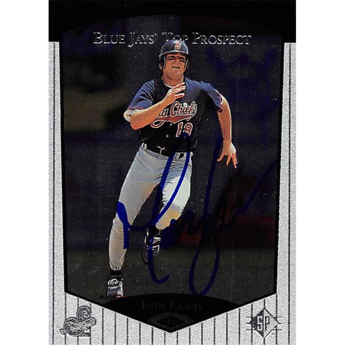 343746 Tom Evans Autographed Baseball Card - Toronto Blue Jays, FT 1997 Upper Deck Top Prospect No. 126