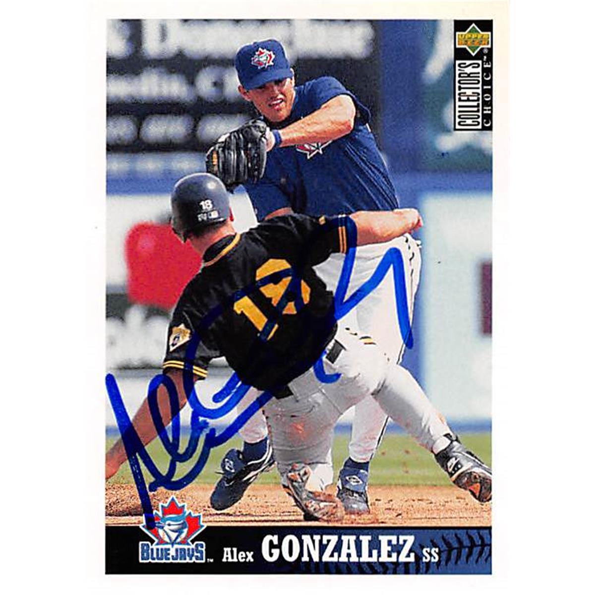 343754 Alex Gonzalez Autographed Baseball Card - Toronto Blue Jays, FT 1997 Upper Deck No. 506