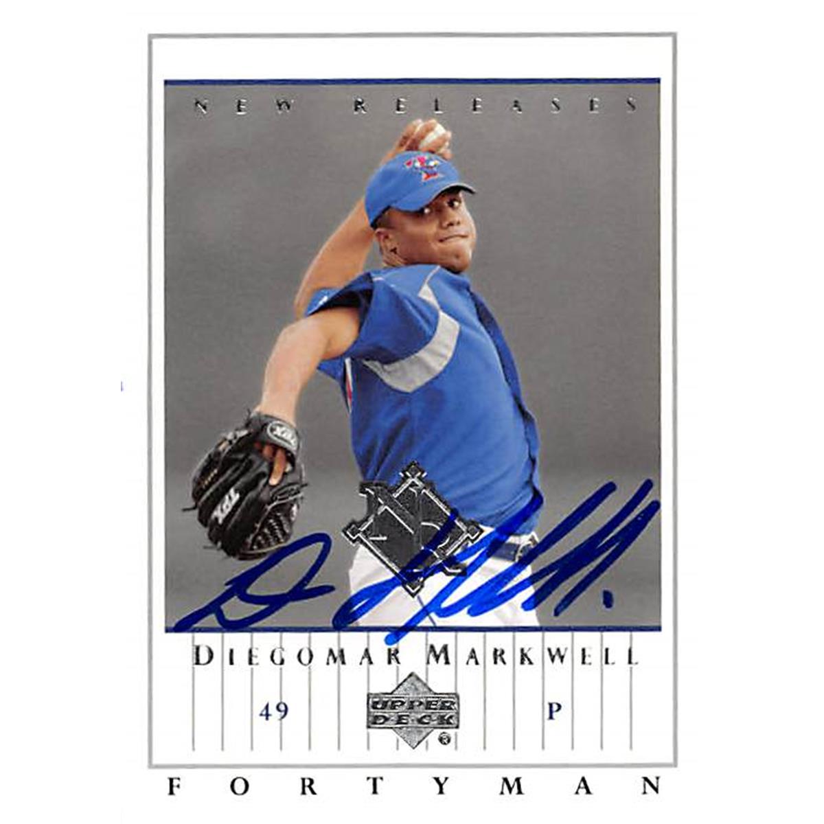 343772 Diegomar Markwell Autographed Baseball Card - Toronto Blue Jays, FT 2003 Upper Deck Fortyman No. 898