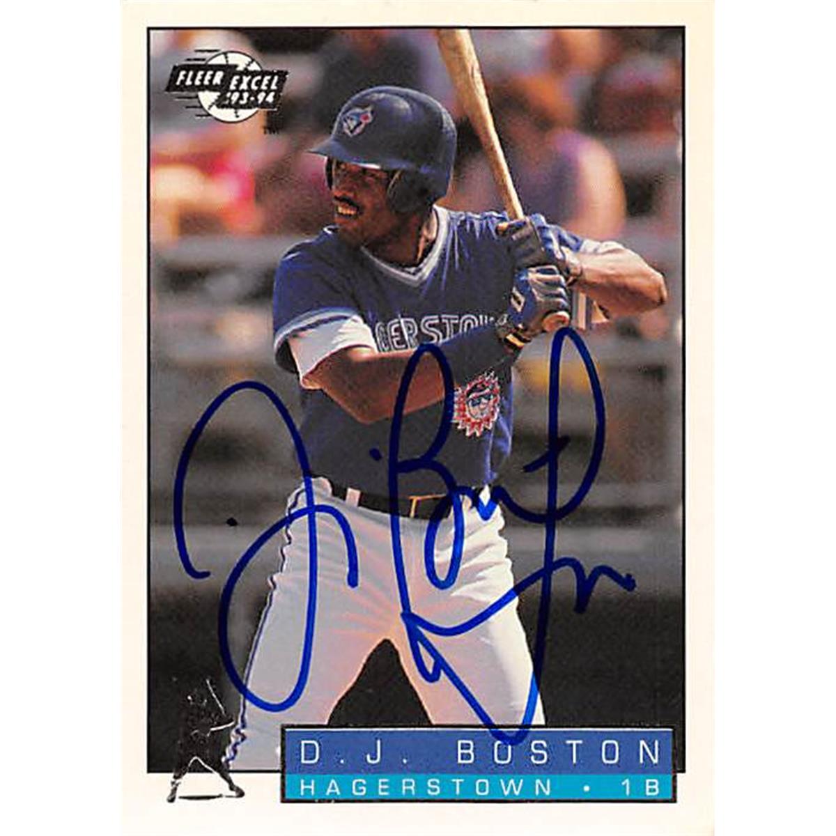 343776 D.J. Boston Autographed Baseball Card - Toronto Blue Jays, FT 1994 Fleer Excel No. 139