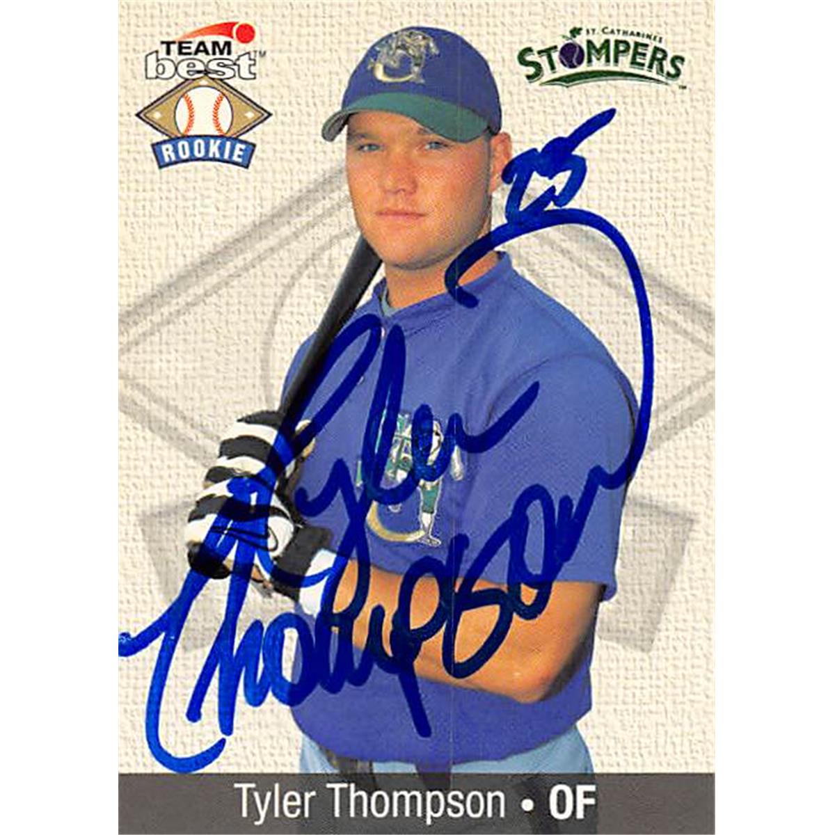 343812 Tyler Thompson Autographed Baseball Card - Toronto Blue Jays, FT 1999 Team Best No. 85 Rookie