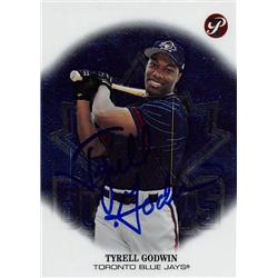 343815 Tyrell Godwin Autographed Baseball Card - Toronto Blue Jays, FT 2002 Topps Pristine Refractor No. 175