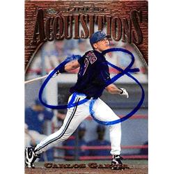 343820 Carlos Garcia Autographed Baseball Card - Toronto Blue Jays, FT 1997 Topps Finest Acquisitions No. 217 -  Autograph Warehouse