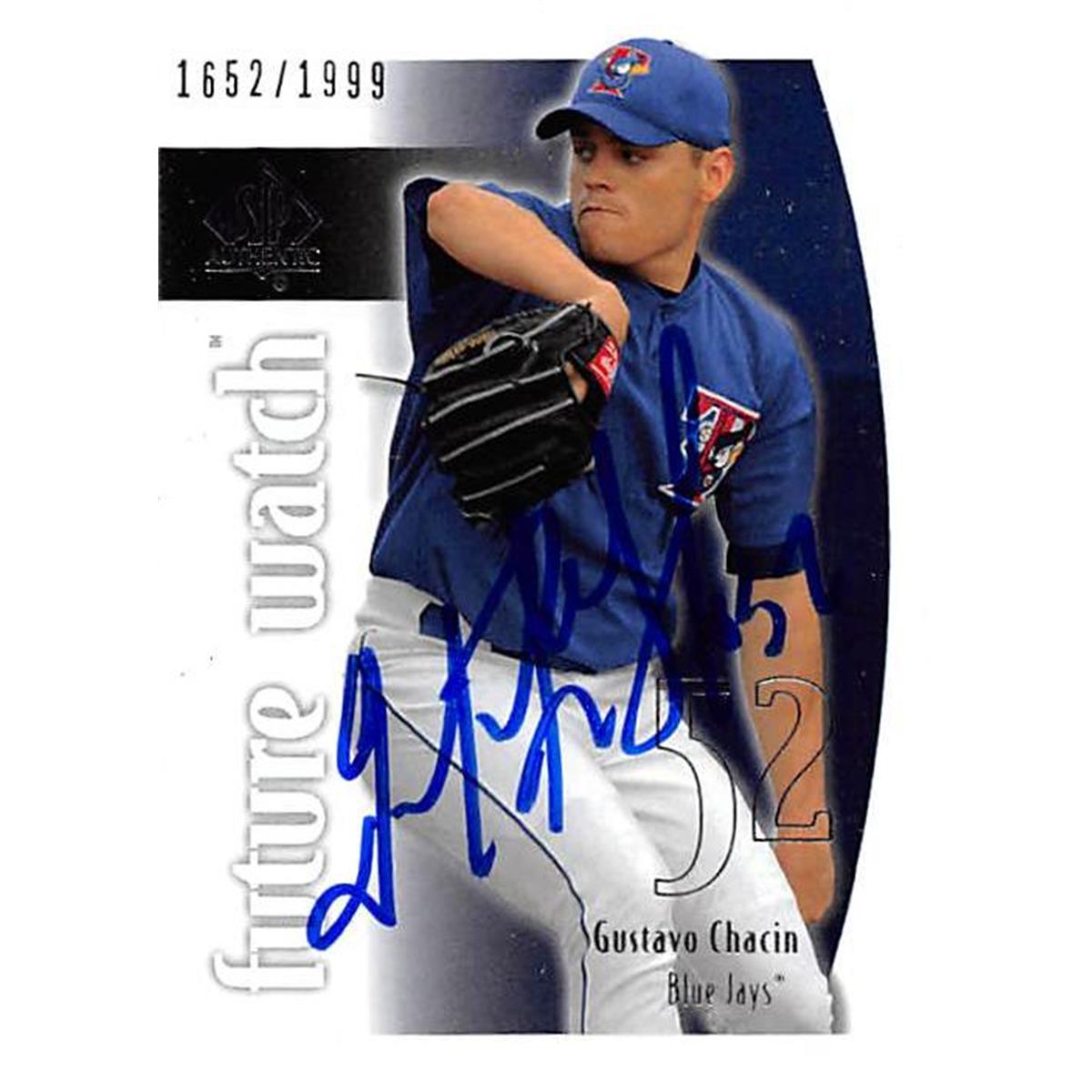 343827 Gustavo Chacin Autographed Baseball Card - Toronto Blue Jays, FT 2002 Upper Deck Future Watch No. 94