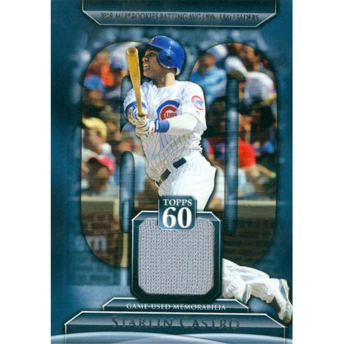 Picture of Autograph Warehouse 343357 Starlin Castro Player Worn Jersey Patch Baseball Card - Chicago Cubs 2011 Topps No. T60R-SCA