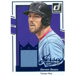 343358 Steven Souza Player Worn Jersey Patch Baseball Card - Tampa Bay Rays 2016 Donruss Jersey Kings No. JK-SS