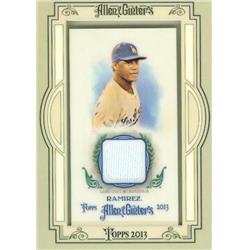 343431 Hanley Ramirez Player Worn Jersey Patch Baseball Card - Los Angeles Dodgers 2013 Topps Allen & Ginters No. AGR-HR