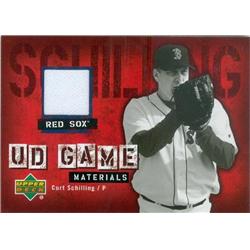343439 Curt Schilling Player Worn Jersey Patch Baseball Card - Boston Red Sox 2006 Upper Deck Materials No. UD-CS