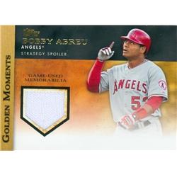343463 Bobby Abreu Player Worn Jersey Patch Baseball Card - Los Angeles Angels 2012 Topps Golden Moments No. GMR-BA