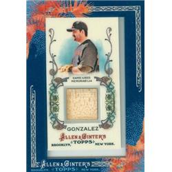 343474 Adrian Gonzalez Player Used Bat Patch Baseball Card - Boston Red Sox 2011 Topps Allen & Ginters No. AGR-AG