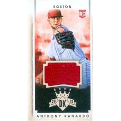 343495 Anthony Ranaudo Player Worn Jersey Patch Baseball Card - Boston Red Sox 2015 Panini Diamond Kings Mini No. 152 LE 5 & 99